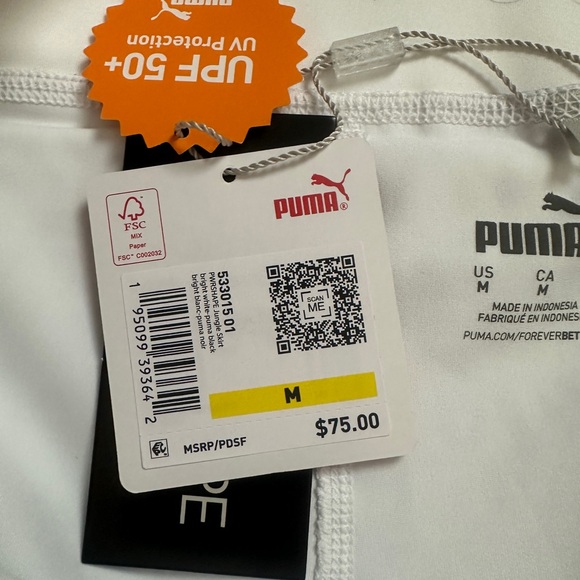 NWT PUMA WOMENS PWR SHAPE JUNGLE GOLF SKIRT SIZE M WHITE - BLACK (171) - Picture 3 of 12